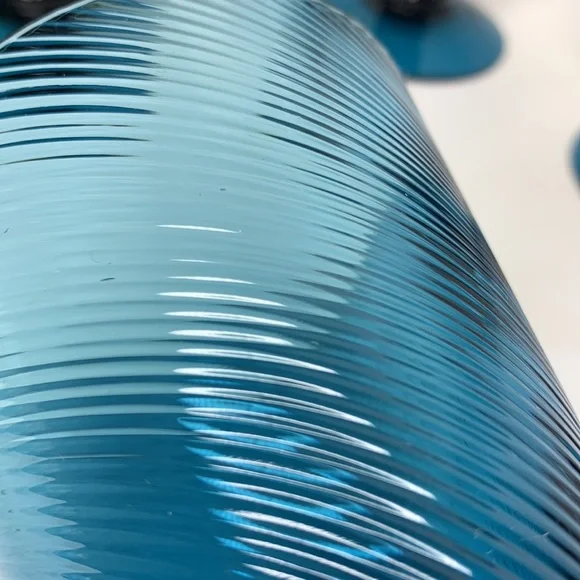 Set of 4 amazing deep blue swirl glass ice tea glasses / beer pilsners - Picture 10 of 10